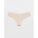 SMOOTHEZ No Show Thong Underwear - Soft Satin