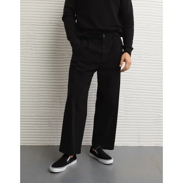 AE Flex Loose Cropped Trouser Pant - Bold Black