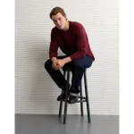 AE Lightweight Icon Long-Sleeve T-Shirt - Maroon