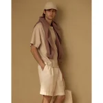 AE77 Premium Cotton-Hemp Blend Short - White