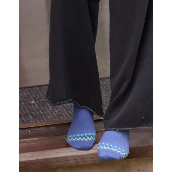 Aerie Crew Fairisle Socks - Everglade