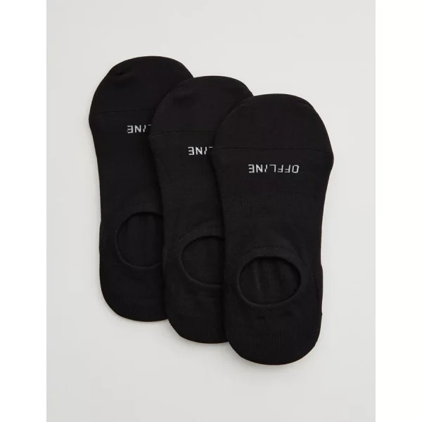 OFFLINE By Aerie Athletic No-Show Sock 3-Pack - True Black