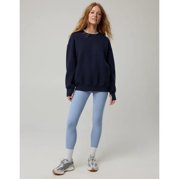 OFFLINE By Aerie Cloud Fleece Oversized Crewneck Sweatshirt - Royal Navy