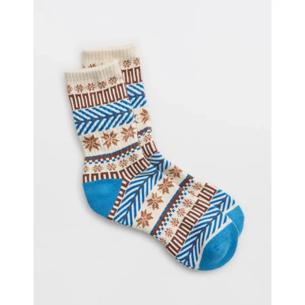 OFFLINE By Aerie Crew Socks - Cedar Expedition