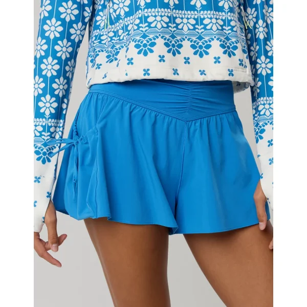 OFFLINE By Aerie Real Me Ruched Pocket Flowy Short - Sky Blue