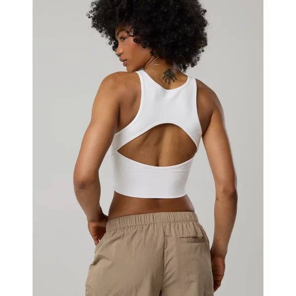 OFFLINE By Aerie Seamless Longline Sports Bra - White