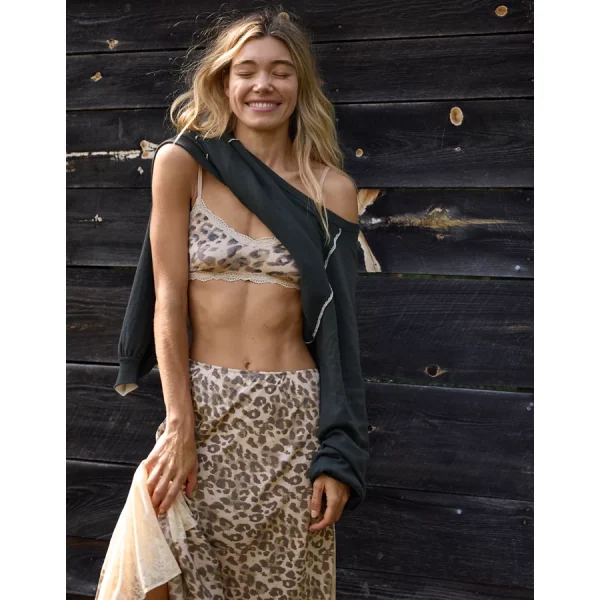 Superchill Modal Lace Trim Bralette - Cake Batter