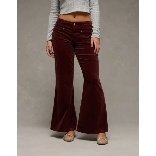 AE High-Waisted Corduroy Flare Pant - Faded Raisin
