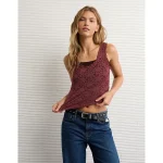 AE Lacey Scoop Neck Tank Top - Earthen