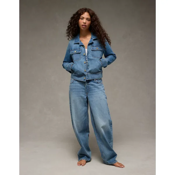 AE Preppy Denim Jacket - Light Wash