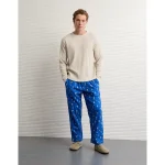 AE Snoopy Flannel PJ Pant - Rich Sapphire