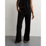 AE Stretch Mid-Rise Flare Trouser - Onyx Black