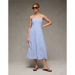 AE Sweetheart Drop Waist Midi Dress - Light Blue