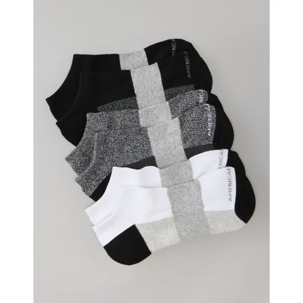 AEO Low Cut Socks 3-Pack - Dark Heather Gray
