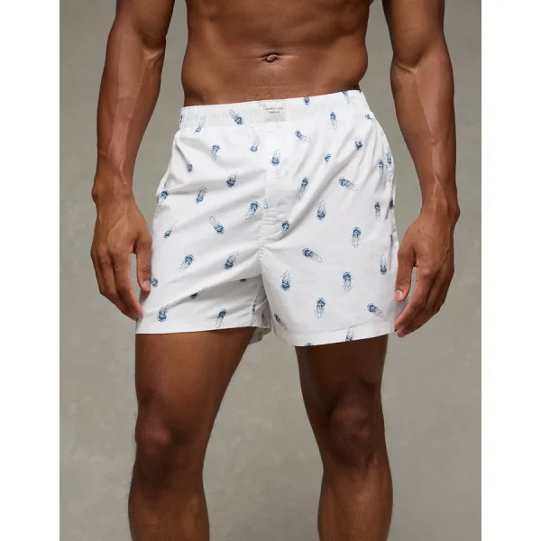 AEO Men's Jellyfish Stretch Boxer Short - White