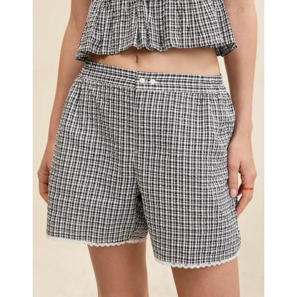 Aerie Seersucker Boxer - Smoked Gray