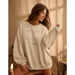 Aerie Très Chic Sweatshirt - Heather Frost
