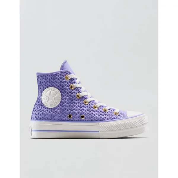 Converse Chuck Taylor All Star Knit Lift Platform Sneaker - Purple