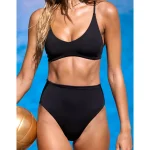 Left On Friday Hi Hi Bikini Bottom - True Black