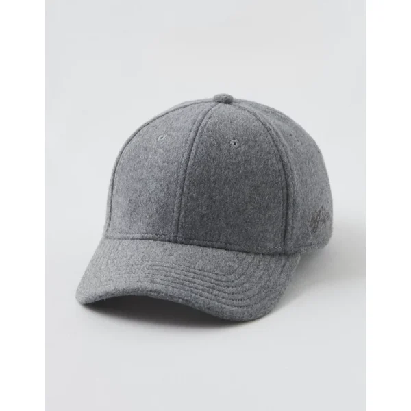 OFFLINE By Aerie Felt Baseball Hat - Medium Heather Gray