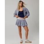 OFFLINE By Aerie Oxford Mini Skirt - Royal Navy