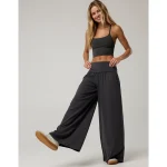 OFFLINE By Aerie Real Me Foldover Super Wide Leg Pant - Smoked Gray