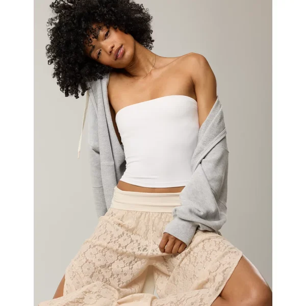 OFFLINE By Aerie Real Me XTRA Tube Top - White