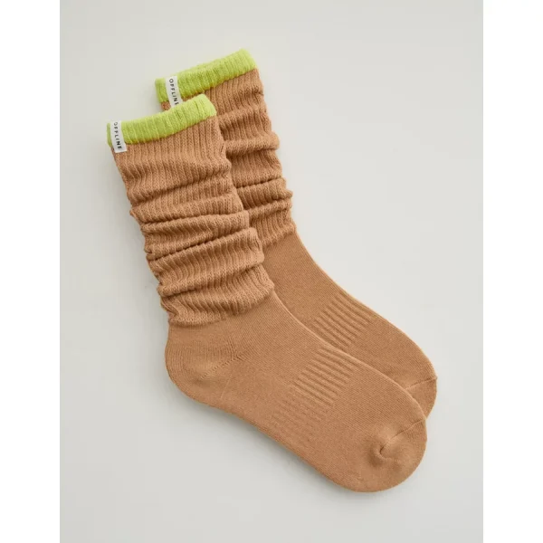 OFFLINE By Aerie Scrunch Socks - Koko Brown
