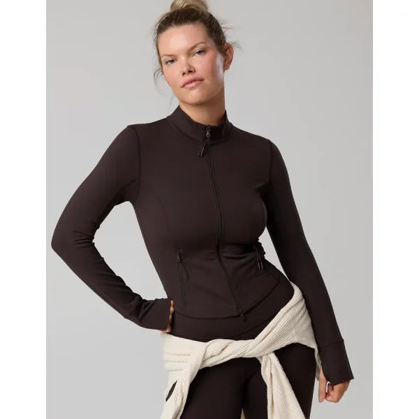 OFFLINE By Aerie The Hugger Full Zip Jacket - Deep Earth