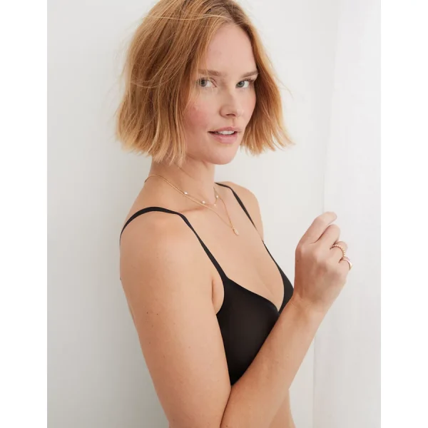 SMOOTHEZ Mesh Unlined Bra - True Black