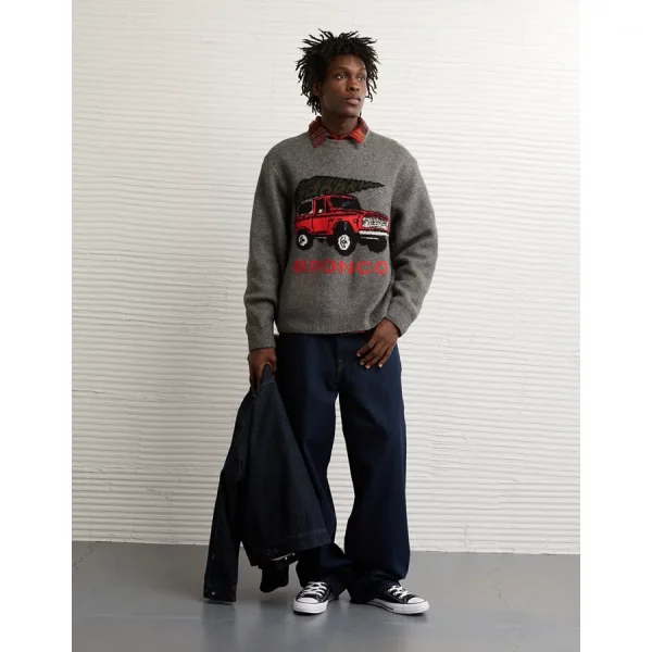 AE Cozy Cabin Ford Bronco Sweater - Grey