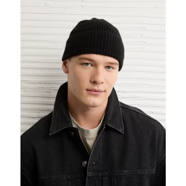 AE Cozy Shaker Stitch Beanie - Black