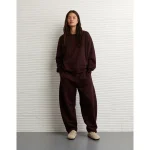 AE Everyday Luxe Crew Neck Sweatshirt - Dark Brown