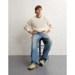 AE Fisherman Crew Neck Sweater - Cream