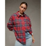 AE Plaid Button-Up Shirt - Multi
