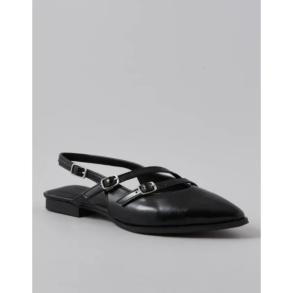AE Pointed-Toe Flat - Black
