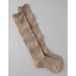 AE Rib Knit Knee-High Socks - Oatmeal Heather