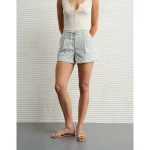 AE Stretch High-Waisted Lightweight Trouser Short - Blue