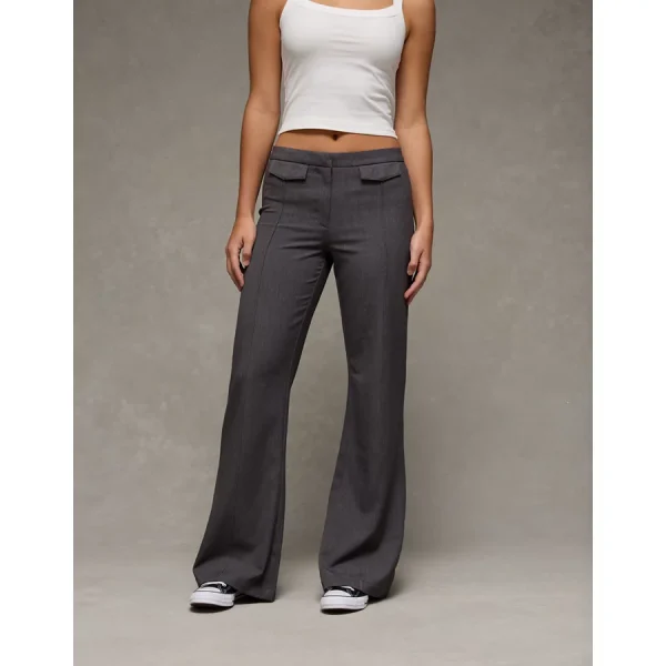 AE Stretch Mid-Rise Flare Trouser - New Ebony Heather