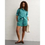 AE Striped Boxer Sleep Short - Green