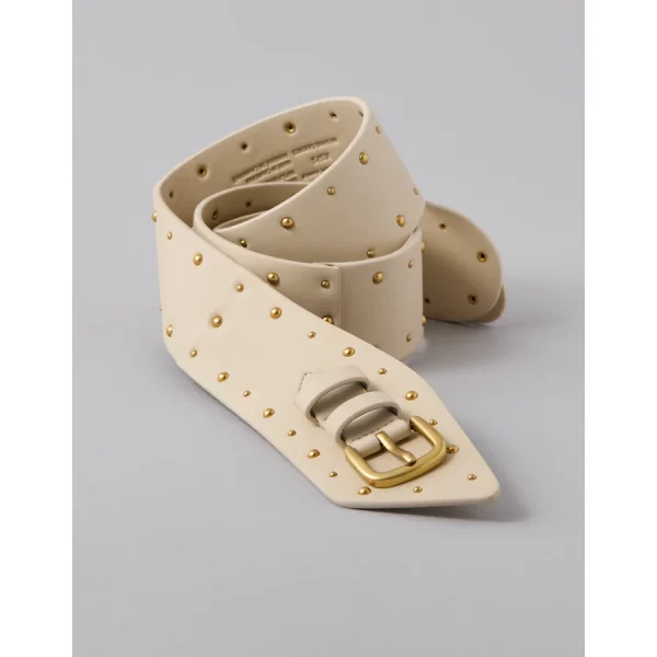AE Studded Belt - Cream