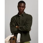 AE77 Premium Flannel Shirt - Olive