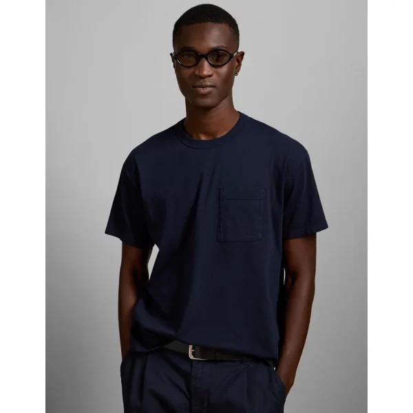 AE77 Premium Military Pocket T-Shirt - Navy