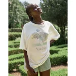Aerie Crew Oversized Boyfriend T-Shirt - Natural White