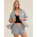 Aerie Flannel Girl Boxer - Shell Gray