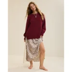 Aerie Like Candy Crew Sweater - Deep Cherry