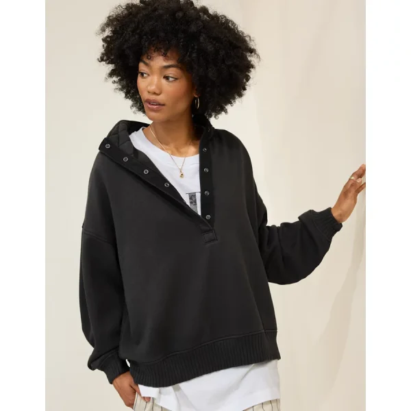 Aerie Oh Snap! Sweatshirt - Smoked Gray