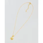 Athra Bubble Letter Necklace - Gold