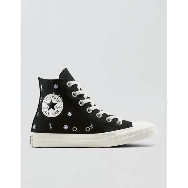 Converse Chuck Taylor All Star Embroidered Lift Sneaker - Black