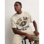 AE Boxy Notre Dame Fighting Irish Graphic T-Shirt - Oatmeal Heather